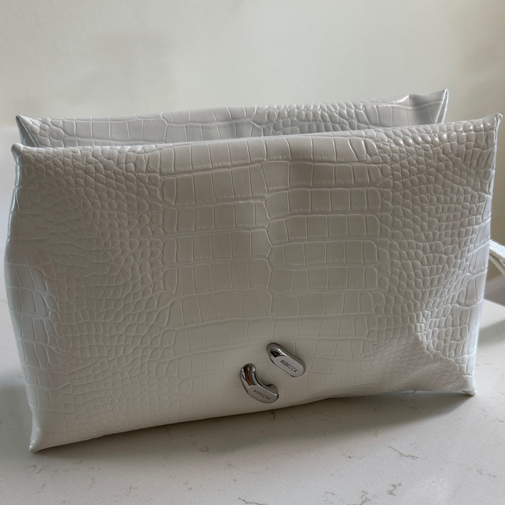 Rebecca Minkoff White Crocodile-Embossed Bag